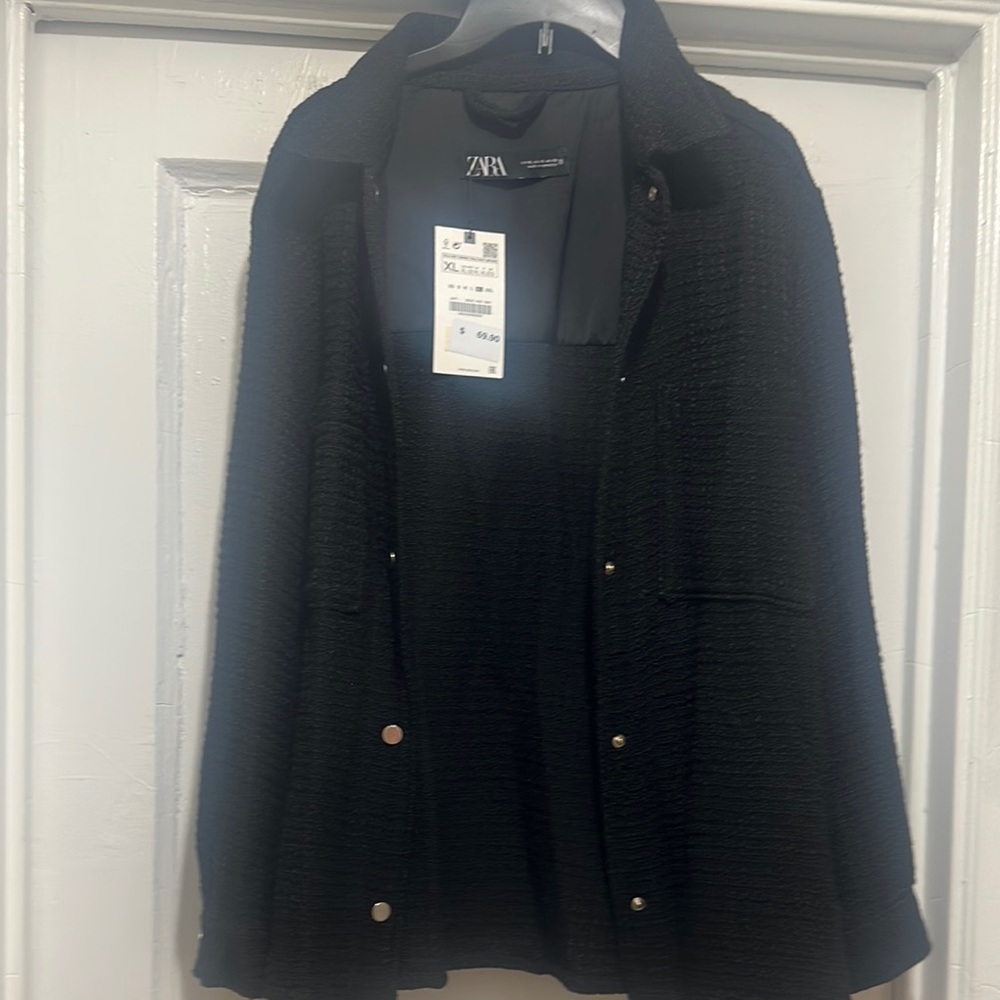 Zara Black Blazer Structured Versatile